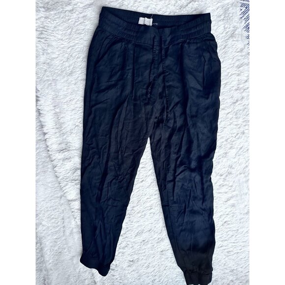 Azure Skies black casual jogger style pants with elastic waistband Small - Picture 1 of 3